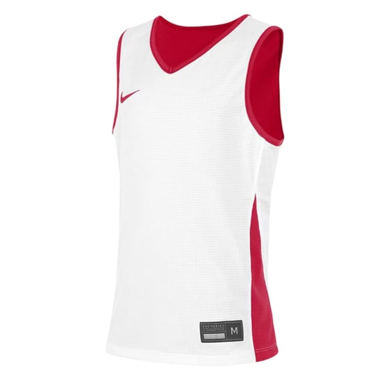Nike - Basketball-Trikot für Kinder, V-Ausschnitt, Ärmellos (Weiß/Universitäts-Rot) - Image 1