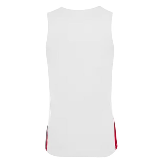 Nike - Basketball-Trikot für Kinder, V-Ausschnitt, Ärmellos (Weiß/Uni Rot) - Image 2