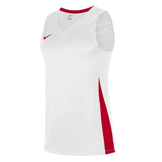 Nike - Basketball-Trikot für Kinder, V-Ausschnitt, Ärmellos (Weiß/Uni Rot) - Image 3