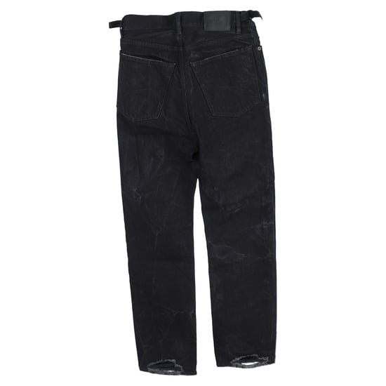 Balenciaga High-Rise Wide-Leg Jeans im Used-Look aus schwarzem Baumwoll-Denim - Image 2