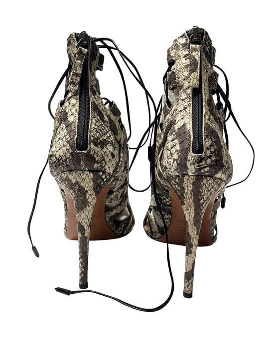 Aquazzura Amazon Elaphe 105 Sandalen aus Pythonleder - Image 4
