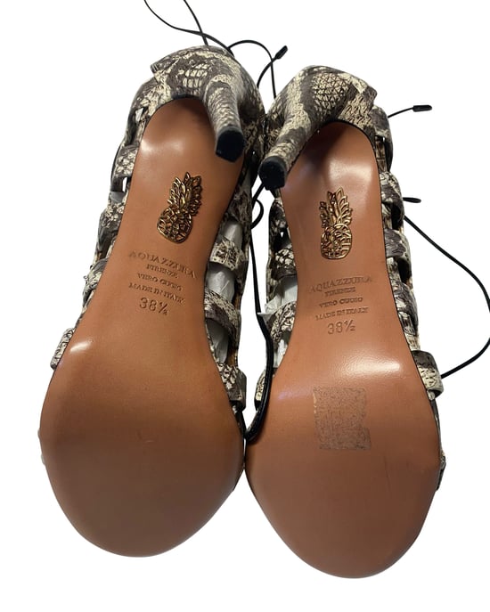 Aquazzura Amazon Elaphe 105 Sandalen aus Pythonleder - Image 5