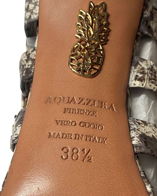 Aquazzura Amazon Elaphe 105 Sandalen aus Pythonleder - Image 6