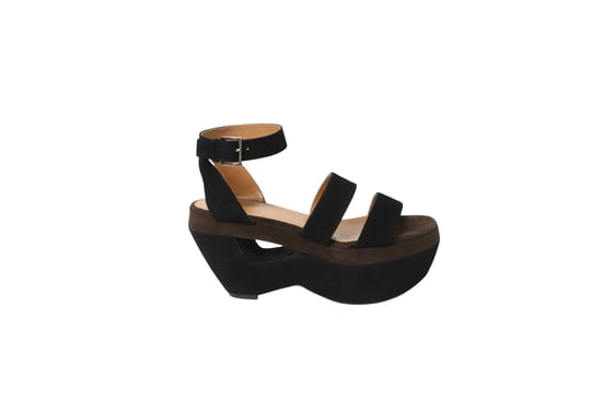 Alaia Plateau-Sandalen aus mehrfarbigem Wildleder - Image 1