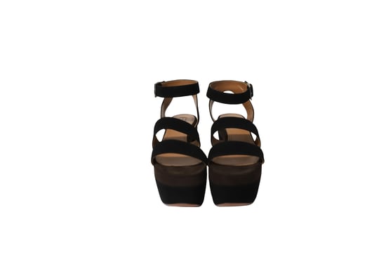 Alaia Plateau-Sandalen aus mehrfarbigem Wildleder - Image 2