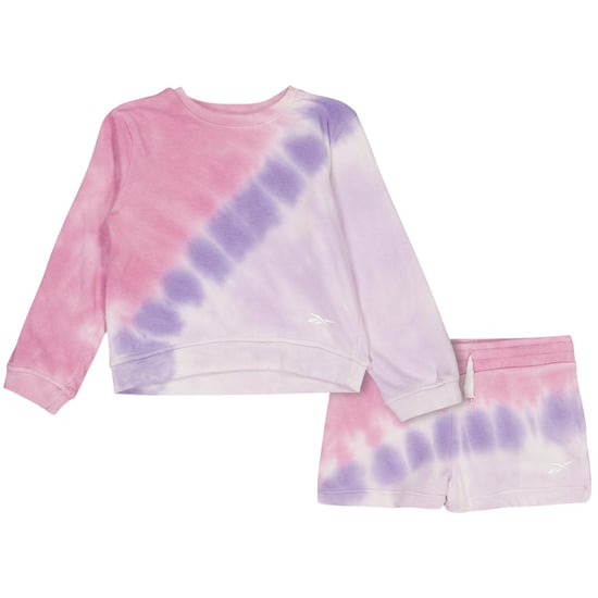 Reebok - Sweatshirt und Shorts Set für Baby-Girls (Beutel Rosa Batik) - Image 1