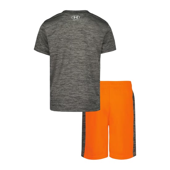Under Armour - "Tech" T-Shirt und Shorts für Jungen (Orange/Grau) - Image 2