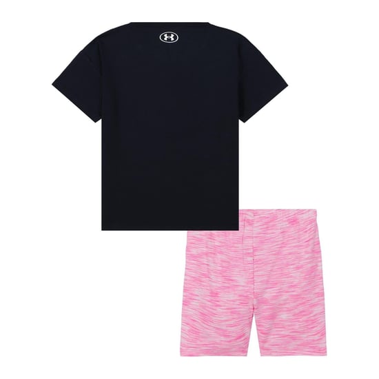 Under Armour - T-Shirt und Shorts für Mädchen, kurzärmlig (Schwarz/Pink) - Image 2