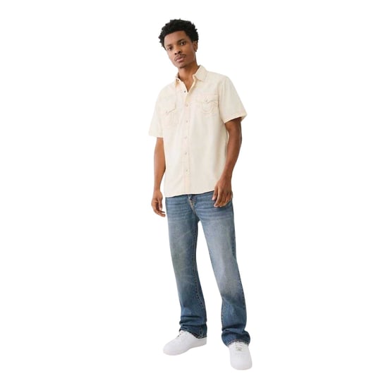True Religion - Hemd für Herren, Regulär, kurzärmlig (Winter-Weiß) - Image 1