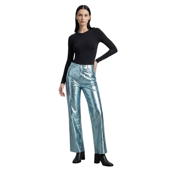AmyLynn - "Lupe" Hosen für Damen (Blau Metallic) - Image 1