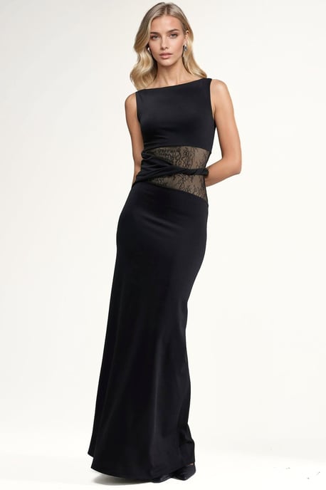 Maxi-Kleid mit Spitzen-Ausschnitten - Image 5