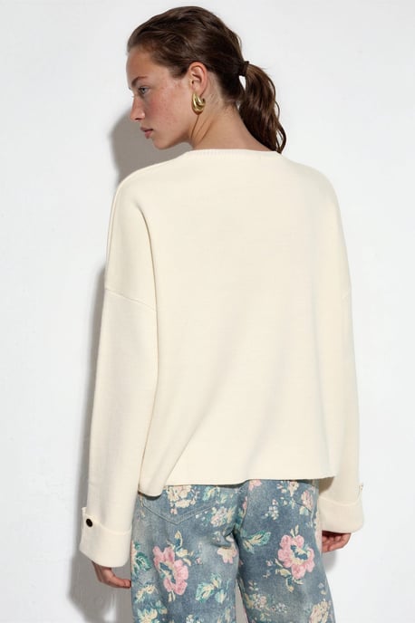 Knopfdetaillierter Strickpullover - Image 3
