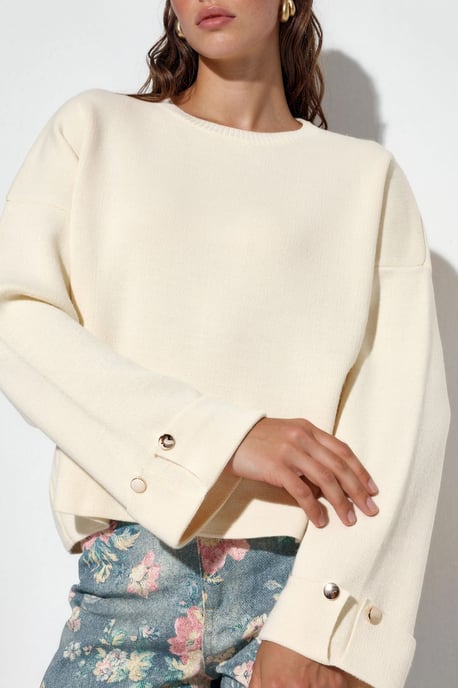 Knopfdetaillierter Strickpullover - Image 5