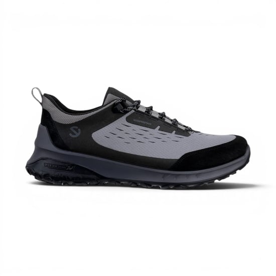 Ecco Herren Schwarz-Grau Leder wasserdichte Outdoor-Sneakerschuhe - ULT-TRN - Image 1