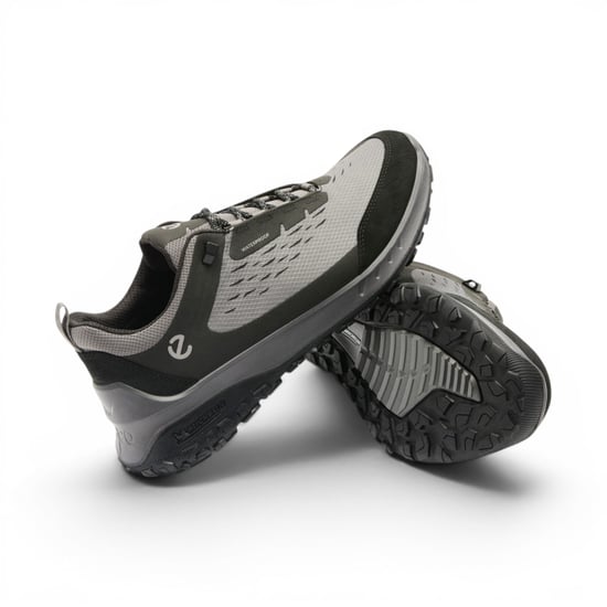 Ecco Herren Schwarz-Grau Leder wasserdichte Outdoor-Sneakerschuhe - ULT-TRN - Image 5