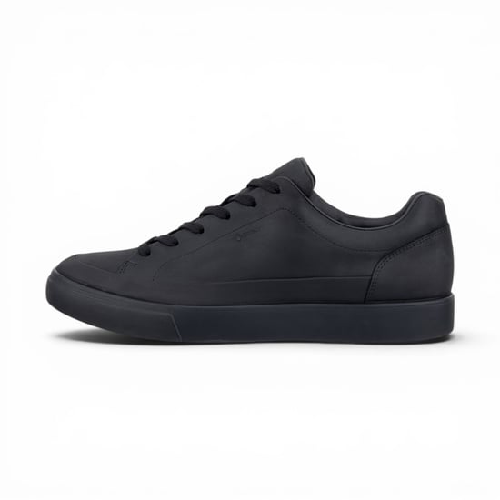 Ecco Herren schwarze Leder wasserdichte Sneakerschuhe – Soft 10 - Image 3
