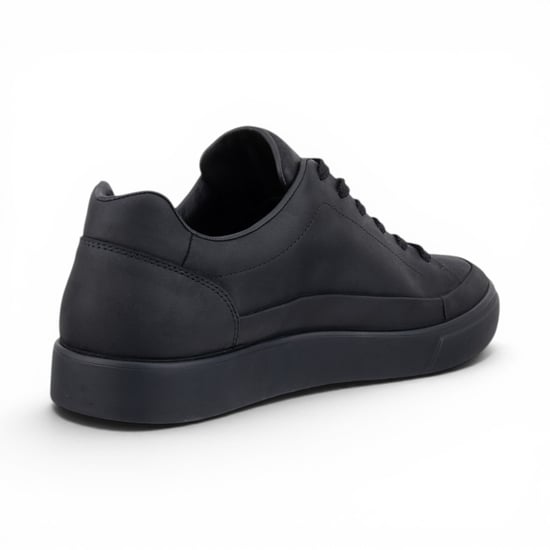Ecco Herren schwarze Leder wasserdichte Sneakerschuhe – Soft 10 - Image 6