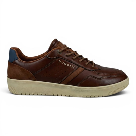 Bugatti Herren braune Leder-Mode-Komfort-Trainerschuhe – Llopart - Image 1