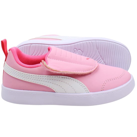 Puma Courtflex v2 Gepolsterte V Kinder Pink Sneaker - Image 4