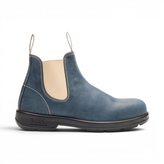 Rossi 404 Storm Blue Leder Outdoor Chelsea Boots – Spinifex - Image 1