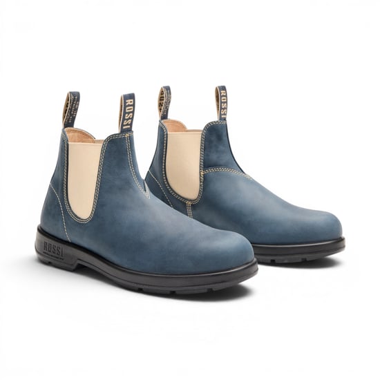 Rossi 404 Storm Blue Leder Outdoor Chelsea Boots – Spinifex - Image 3