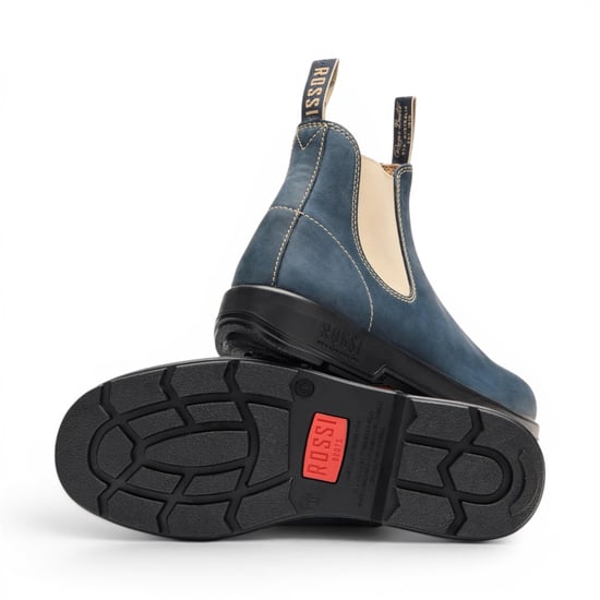 Rossi 404 Storm Blue Leder Outdoor Chelsea Boots – Spinifex - Image 5