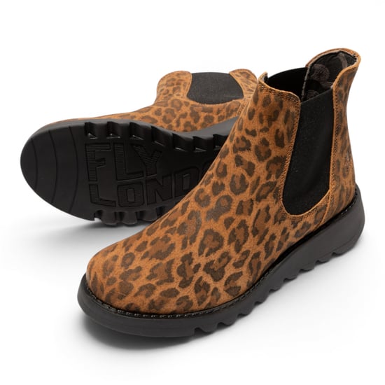 Fly London Damen Leopard Tan Chelsea Wildlederleder-Knöchelstiefel – SALV195 - Image 5
