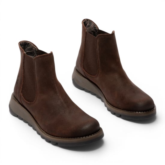 Fly London Womens Braune Chelsea Wildleder-Knöchelstiefel – SALV195 - Image 3