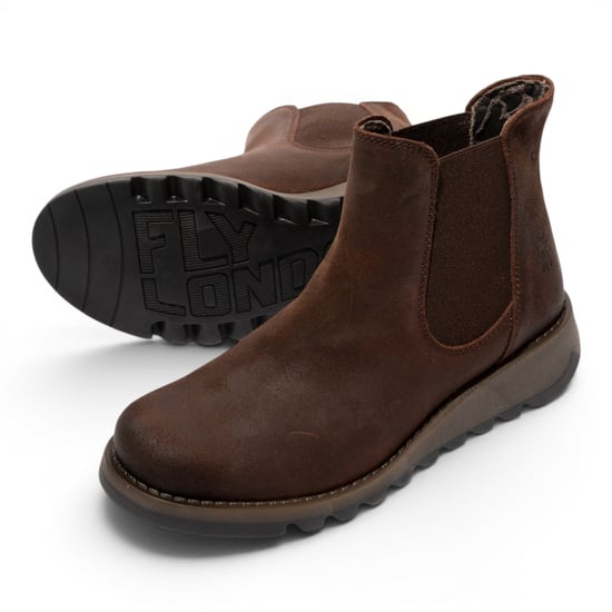 Fly London Womens Braune Chelsea Wildleder-Knöchelstiefel – SALV195 - Image 5