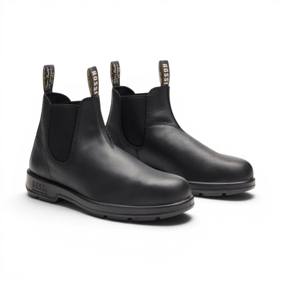 Rossi 404 Schwarze Leder-Chelsea-Stiefel für den Outdoor – Spinifex - Image 3
