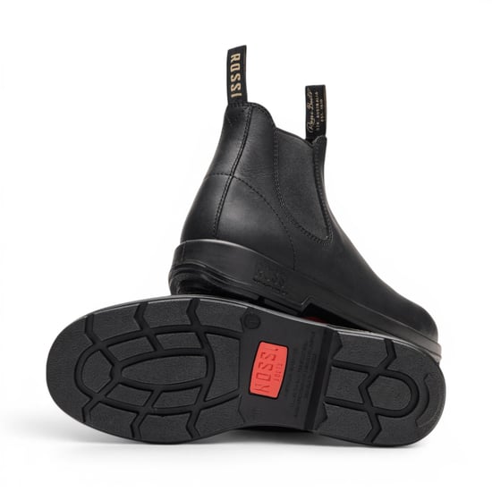 Rossi 404 Schwarze Leder-Chelsea-Stiefel für den Outdoor – Spinifex - Image 5