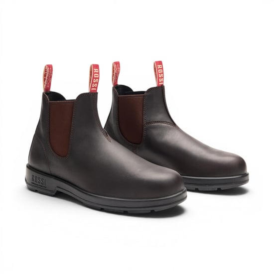 Rossi 404 Claret Braune Leder-Chelsea-Stiefel für den Außenbereich – Spinifex - Image 3