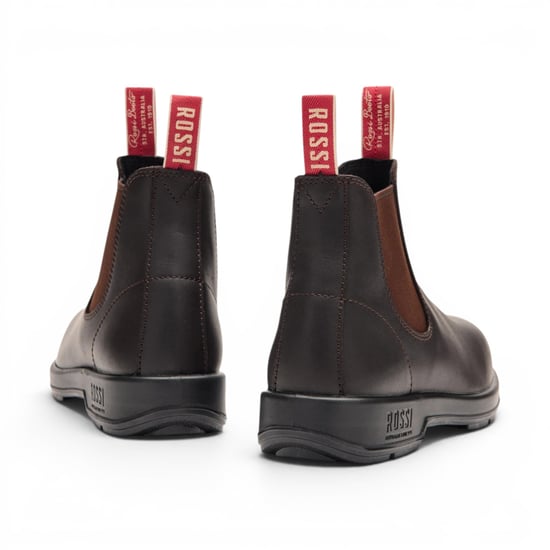 Rossi 404 Claret Braune Leder-Chelsea-Stiefel für den Außenbereich – Spinifex - Image 4