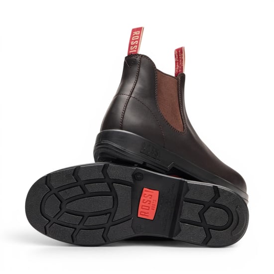 Rossi 404 Claret Braune Leder-Chelsea-Stiefel für den Außenbereich – Spinifex - Image 5