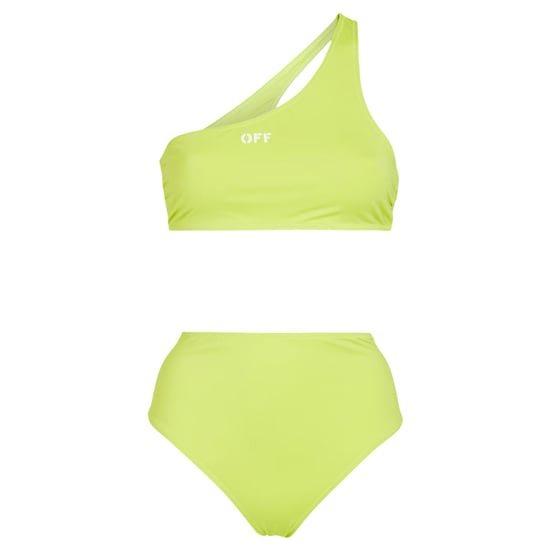 Off White - Zweiteiliger Badeanzug-Set für Damen, Hochgeschnitten (Flo Gelb) - Image 1