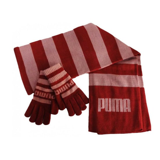 Puma Seit 48 Kinder Ride Gestreifter Handschuhe & Schal Set - Image 1