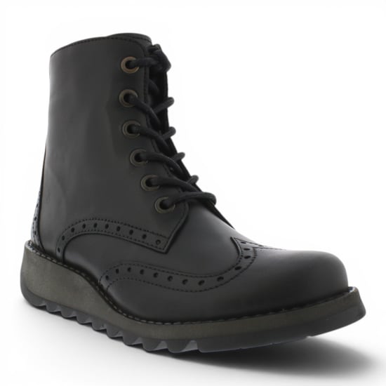Fly London Damen Schwarze Leder-Schnürstiefel – SARL069 - Image 3