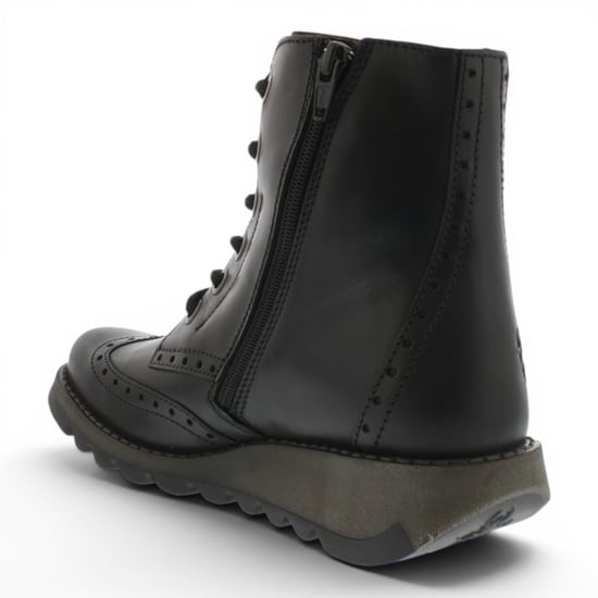 Fly London Damen Schwarze Leder-Schnürstiefel – SARL069 - Image 4