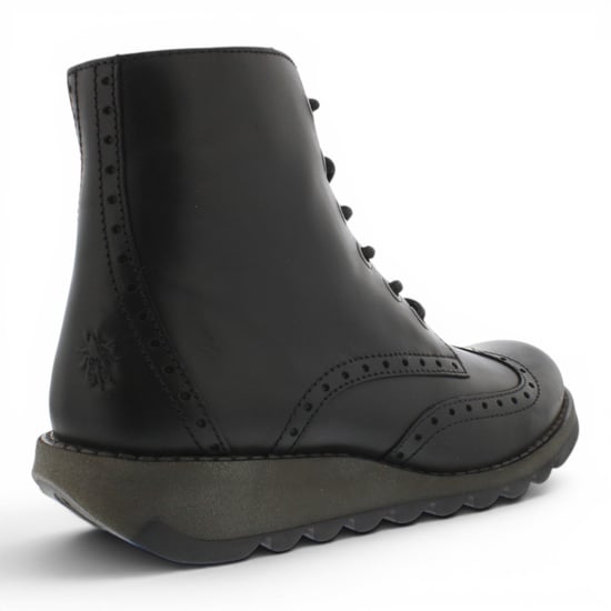 Fly London Damen Schwarze Leder-Schnürstiefel – SARL069 - Image 5
