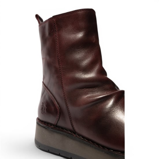 Fly London Damen Weinleder-Zip-Up-Plattform-Stiefel – RENO053FLY - Image 5