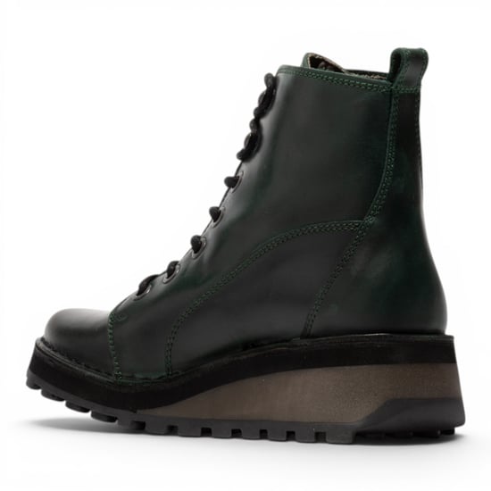 Fly London Womens Green Leather Schnürstiefel – HAZI147 - Image 4