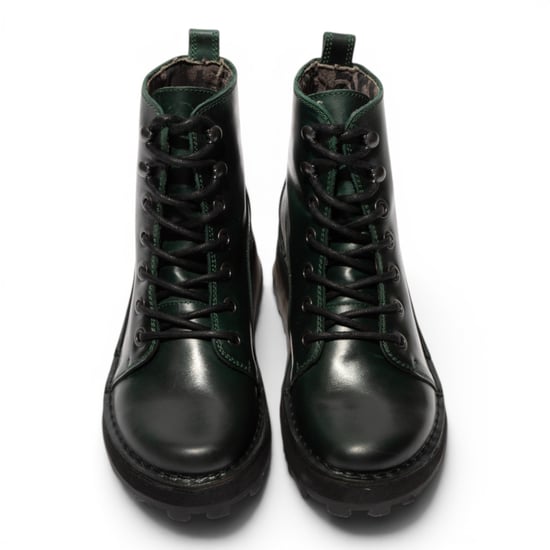 Fly London Womens Green Leather Schnürstiefel – HAZI147 - Image 5