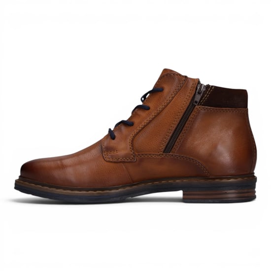 Bugatti Herren Tan Braune Leder-Schnürstiefel Chukka Ankle Boots – Rigalo Evo - Image 5
