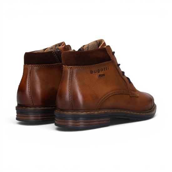 Bugatti Herren Tan Braune Leder-Schnürstiefel Chukka Ankle Boots – Rigalo Evo - Image 6