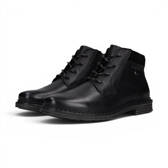 Bugatti Herren Schwarze Leder-Schnürstiefel Chukka Knöchelstiefel – Rigalo Evo - Image 3