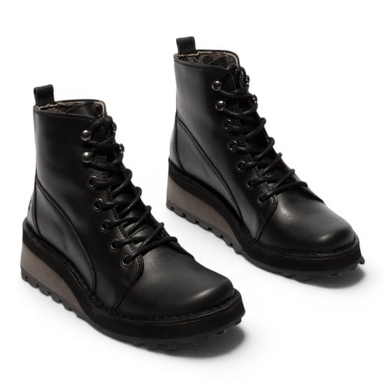 Fly London Damen Schwarze Schnürstiefel mit Schnürung – HAZI147 - Image 3