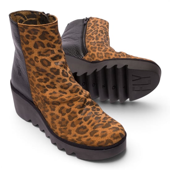 Fly London Damen-Schwarz-Tan Wildleder-Plattformstiefel mit Keilabsatz – BAAN538 - Image 5