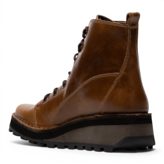 Fly London Damen-Tan-Leder-Schnürstiefel – HAZI147 - Image 4