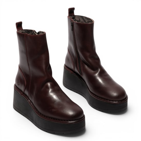 Fly London Damen Weinleder-Keilferstiefel mit Plateau – HEIJ272 - Image 3