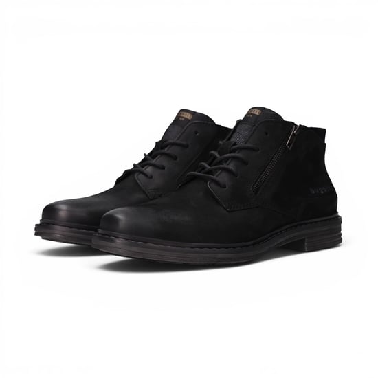 Bugatti Herren Schwarze Leder-Schnürstiefel Chukka Knöchelstiefel – Rigalo Evo C30 - Image 3